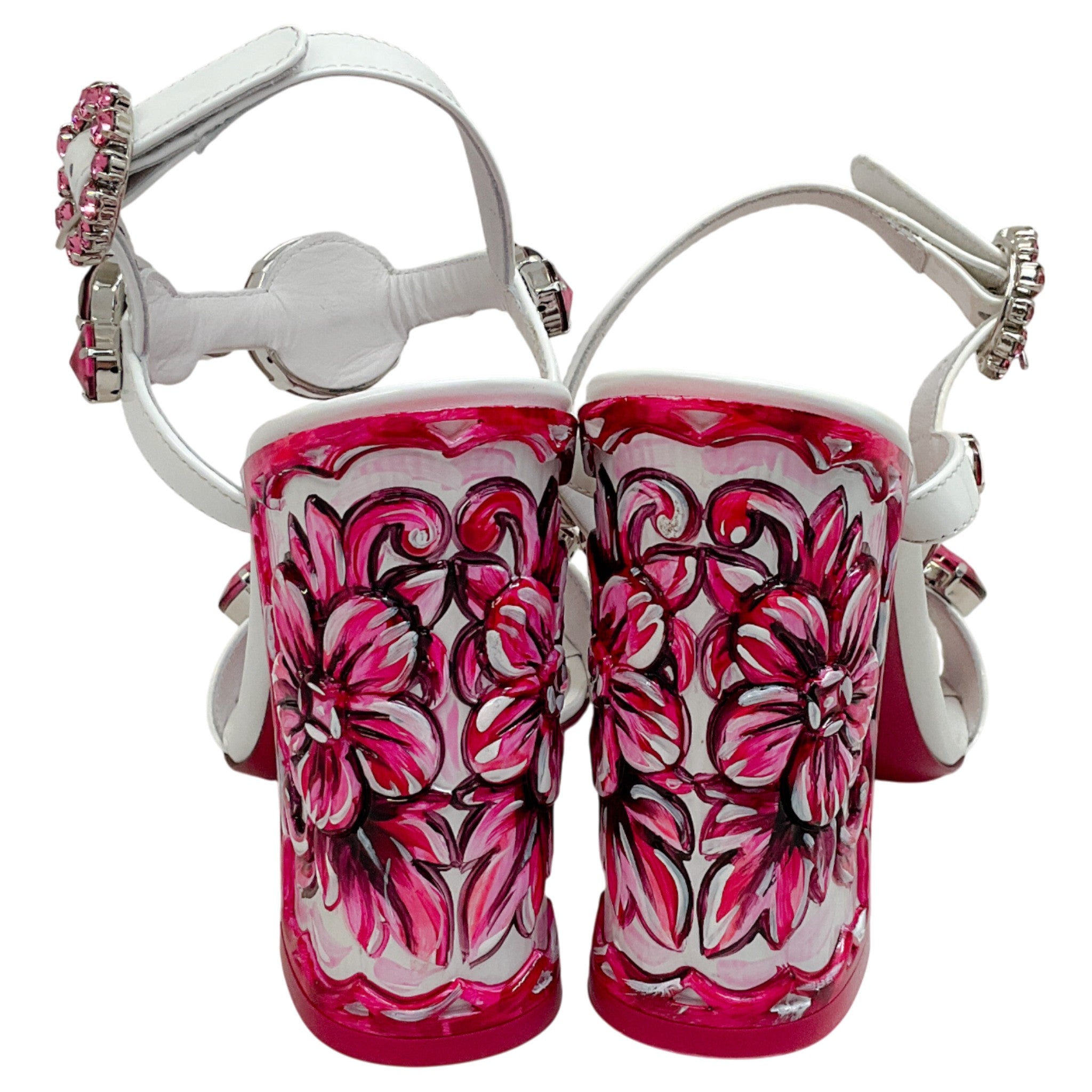 Dolce & Gabbana Pink / White Keira Heeled Sandals