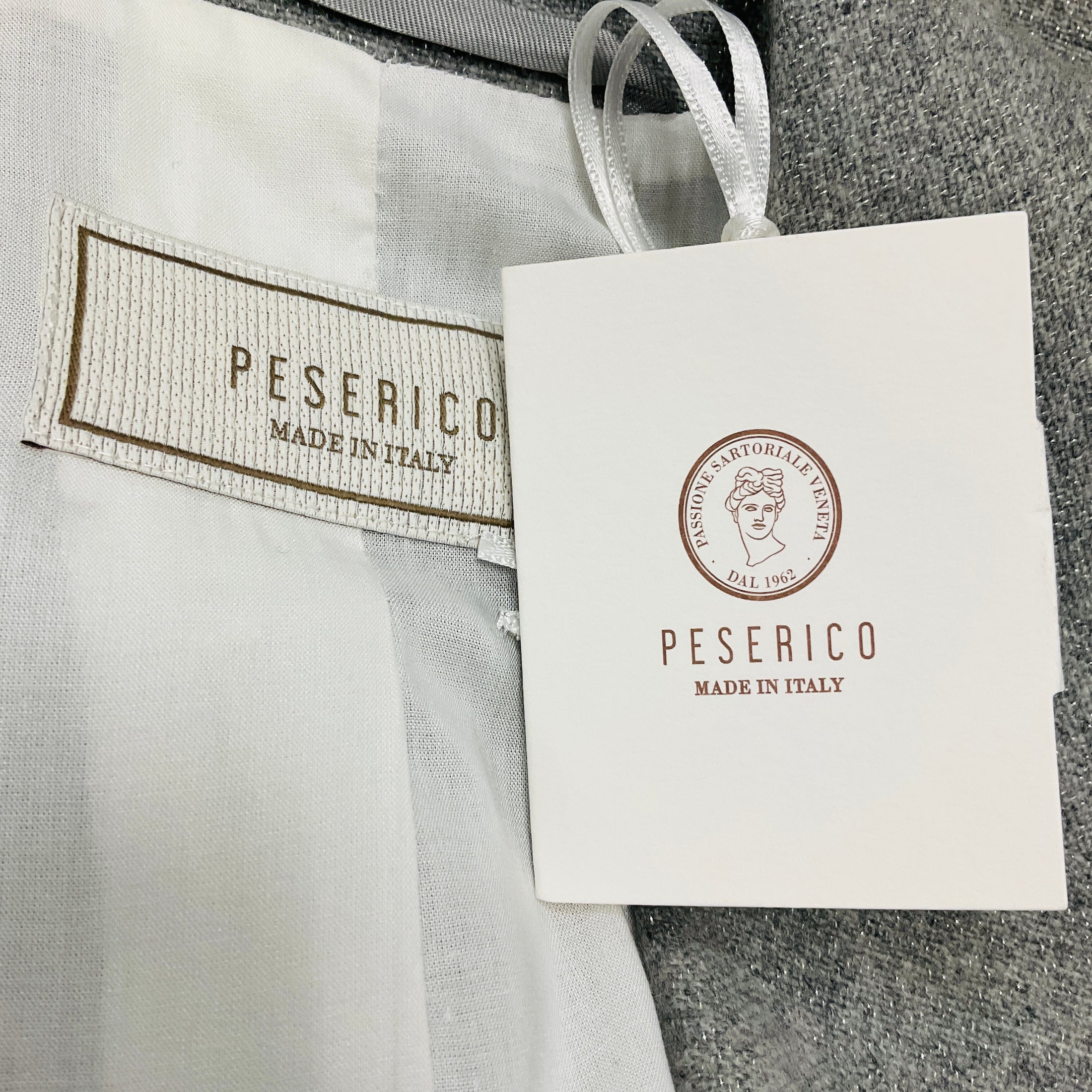 Peserico Stone Grey Cashmere Wool Gauze Blazer