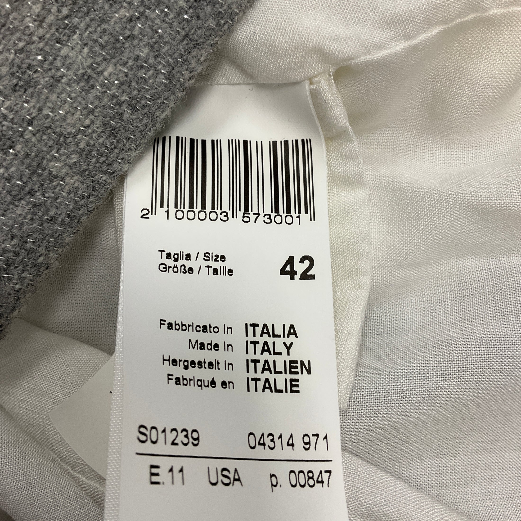 Peserico Stone Grey Cashmere Wool Gauze Blazer