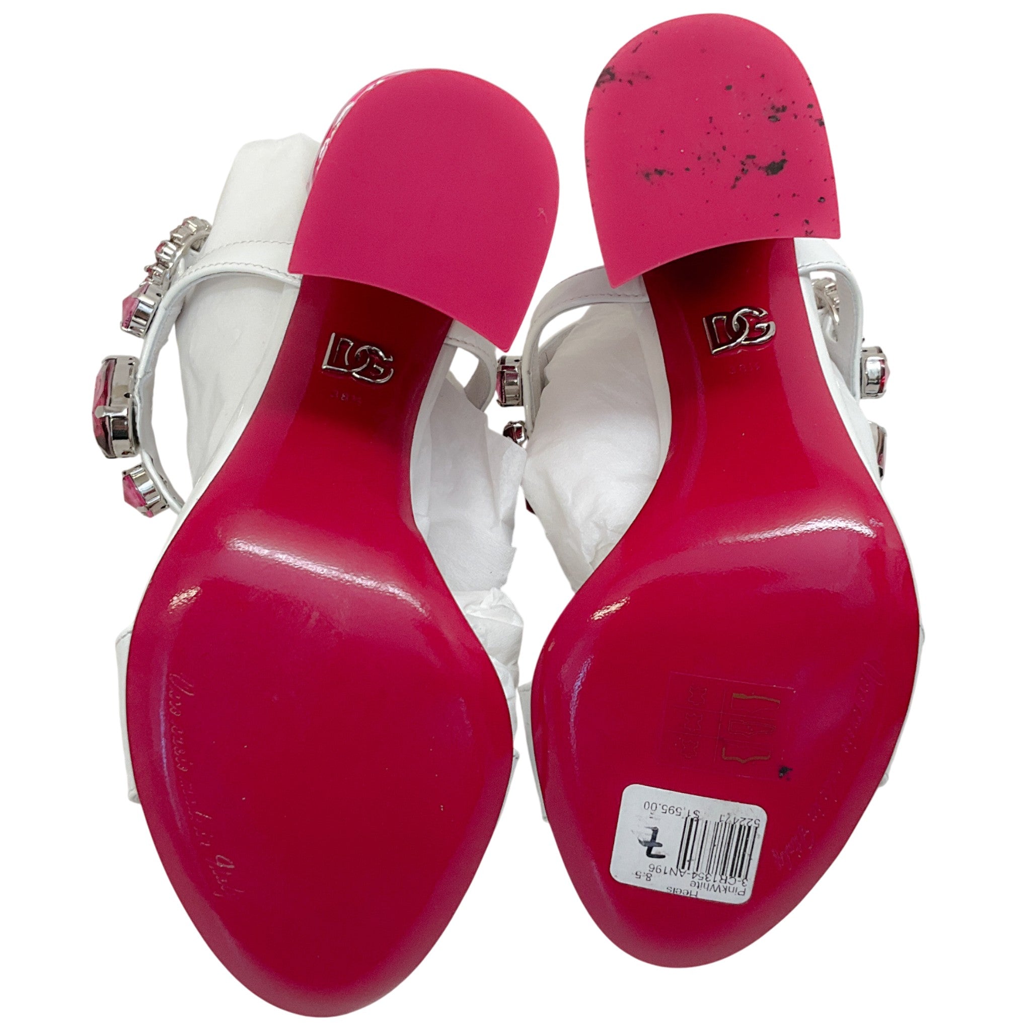 Dolce & Gabbana Pink / White Keira Heeled Sandals