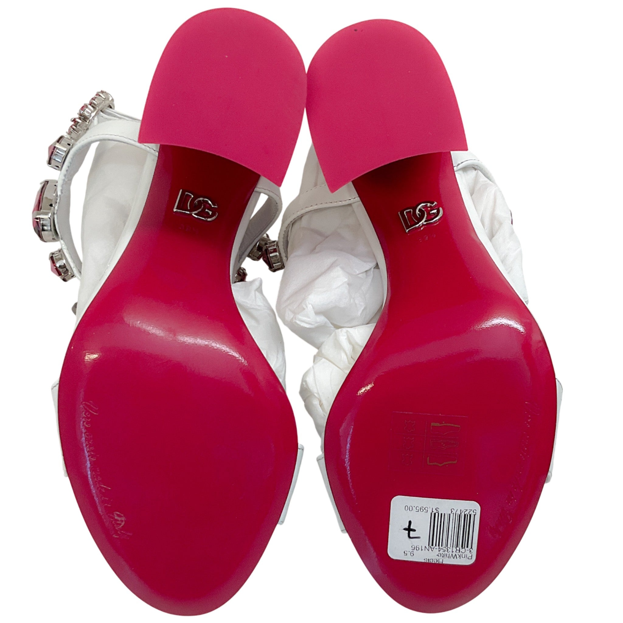 Dolce & Gabbana Pink / White Keira Heeled Sandals