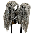 Load image into Gallery viewer, Alexandre Vauthier Black Satin Crystal Drape Embellished Sandals

