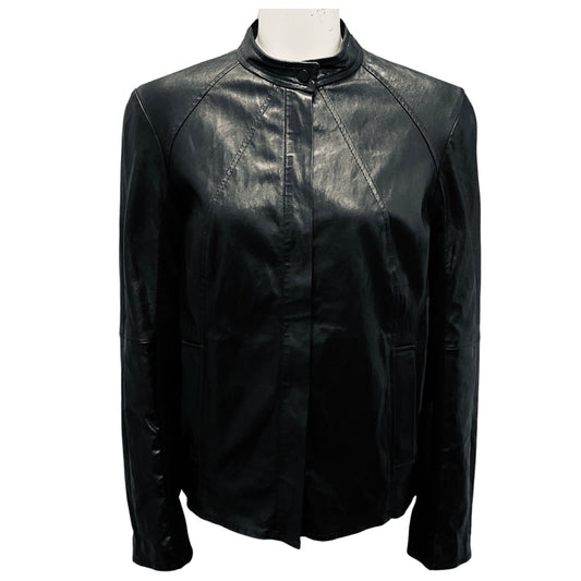 KZ_K STUDIO by Karolina Zmarlak Black Full Zip Vegan Leather Jacket