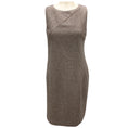 Load image into Gallery viewer, Kiton Grey / Brown Multi Sleeveless Plaid Wool Dress

