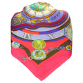 Load image into Gallery viewer, Hermes Fuchsia Pink / Red Multi La Ronde des Heures Square Silk Twill Scarf
