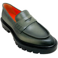 Load image into Gallery viewer, Santoni Green Leather Feline Loafers

