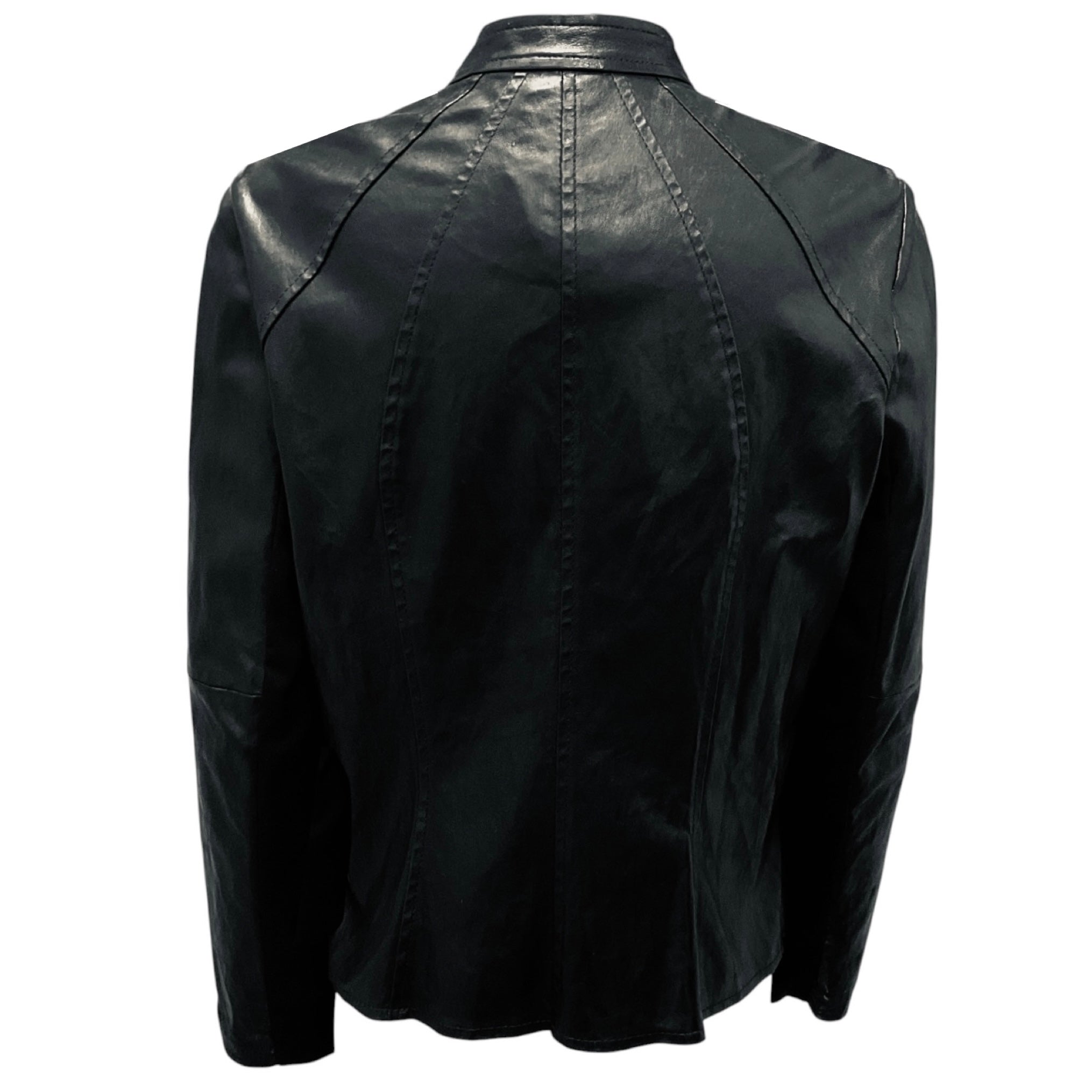 KZ_K STUDIO by Karolina Zmarlak Black Full Zip Vegan Leather Jacket