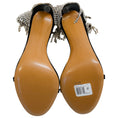 Load image into Gallery viewer, Alexandre Vauthier Black Satin Crystal Drape Embellished Sandals
