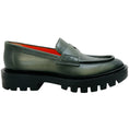 Load image into Gallery viewer, Santoni Green Leather Feline Loafers
