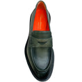 Load image into Gallery viewer, Santoni Green Leather Feline Loafers
