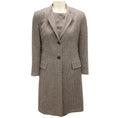 Load image into Gallery viewer, Kiton Beige / Brown Multi Wool Plaid Coat and Dress Two-Piece Set

