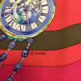 Load image into Gallery viewer, Hermes Fuchsia Pink / Red Multi La Ronde des Heures Square Silk Twill Scarf
