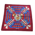 Load image into Gallery viewer, Hermes Red / Blue Multi Aux Champs Square Silk Twill Scarf
