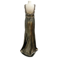 Load image into Gallery viewer, Carolina Herrera Pewter Metallic Sequin and Crystal Embellished Gown / Formal Dress
