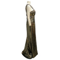 Load image into Gallery viewer, Carolina Herrera Pewter Metallic Sequin and Crystal Embellished Gown / Formal Dress
