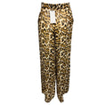 Load image into Gallery viewer, SPRWMN Tan / Brown Multi Animal Print Silk Chiffon Wide Leg Trousers
