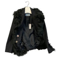 Load image into Gallery viewer, Prada Black Double Stretch Wool Giacca Jacket with Fur Trim
