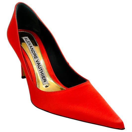 Alexandre Vauthier Orange Satin Pumps
