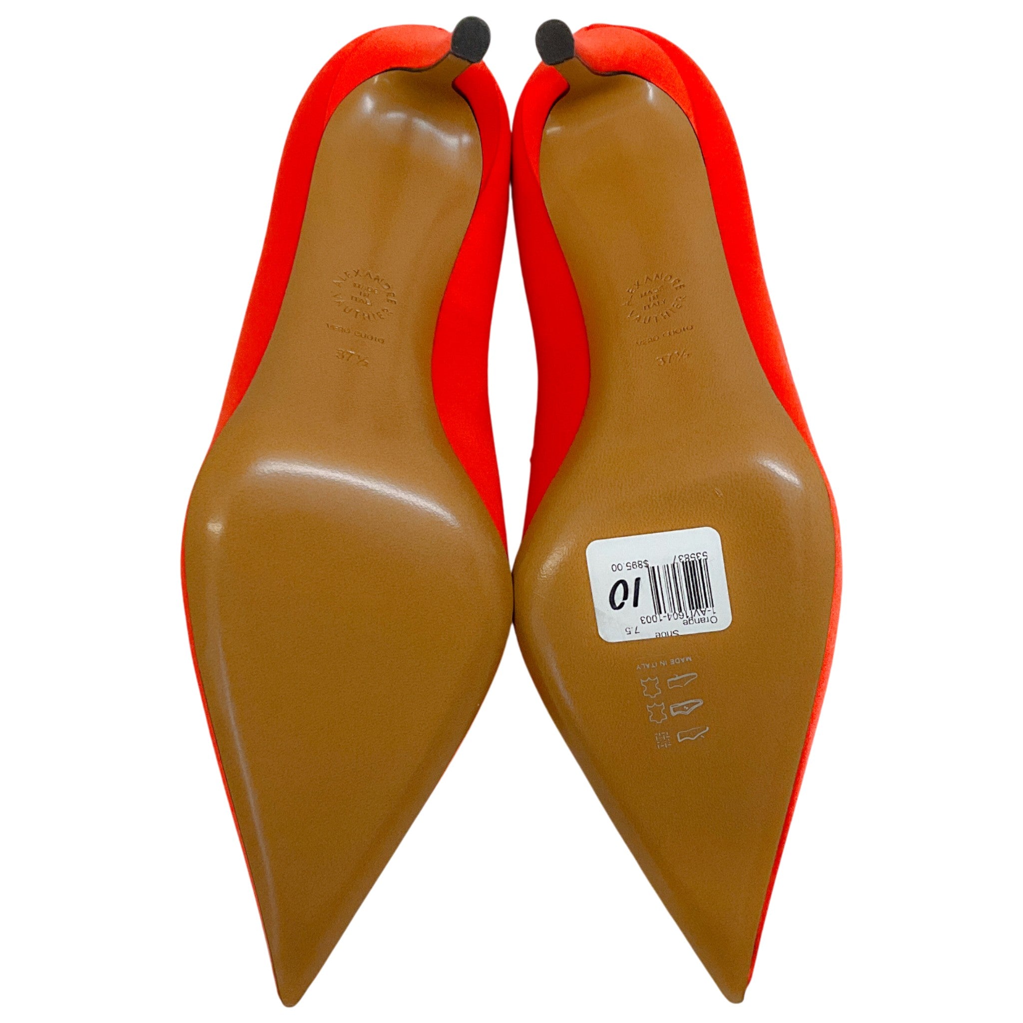 Alexandre Vauthier Orange Satin Pumps
