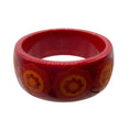 Load image into Gallery viewer, Tiffany & Co. Red / Orange Marrakesh Print Paloma Picasso Zellige Lacquer Wide Bangle Bracelet
