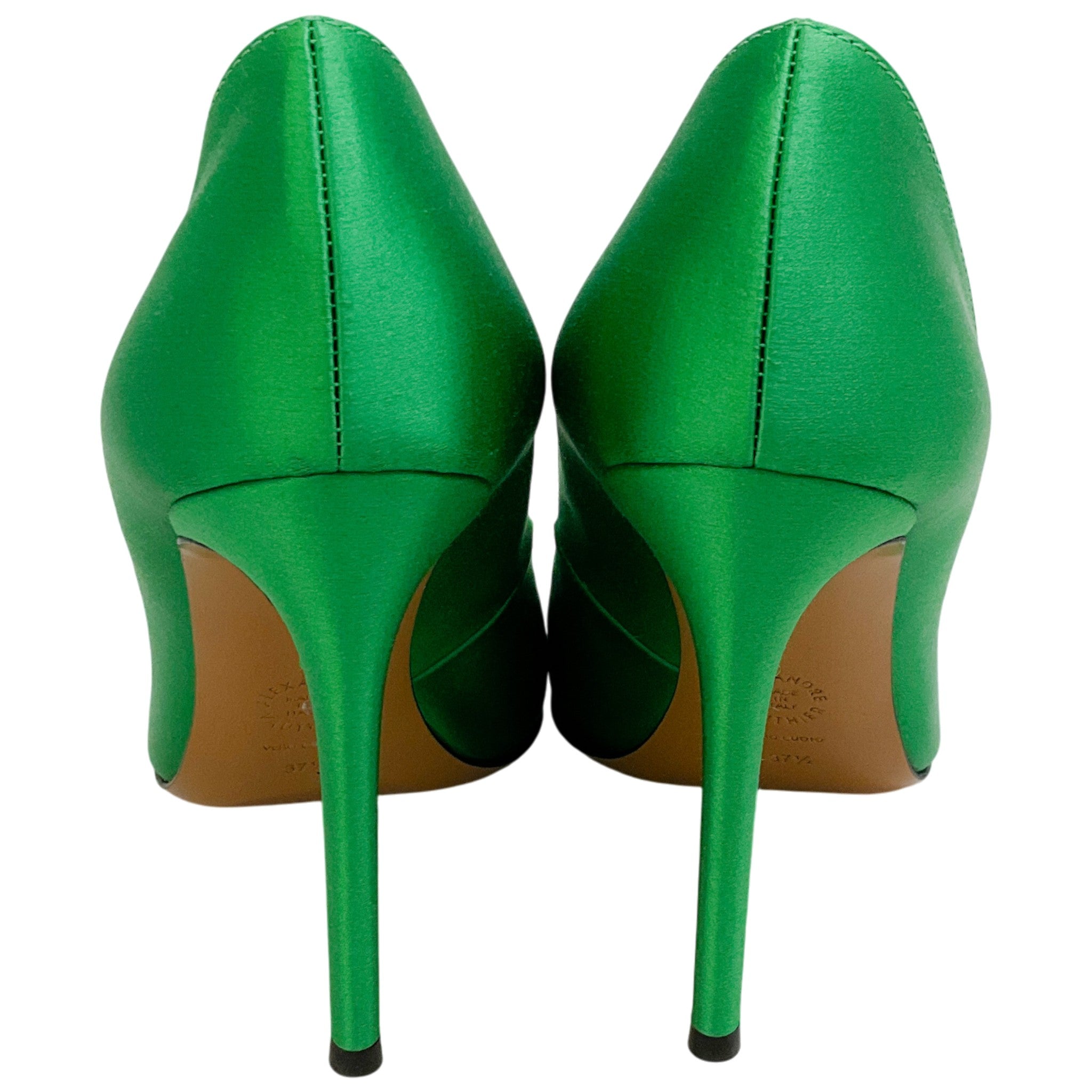 Alexandre Vauthier Green Satin Pumps