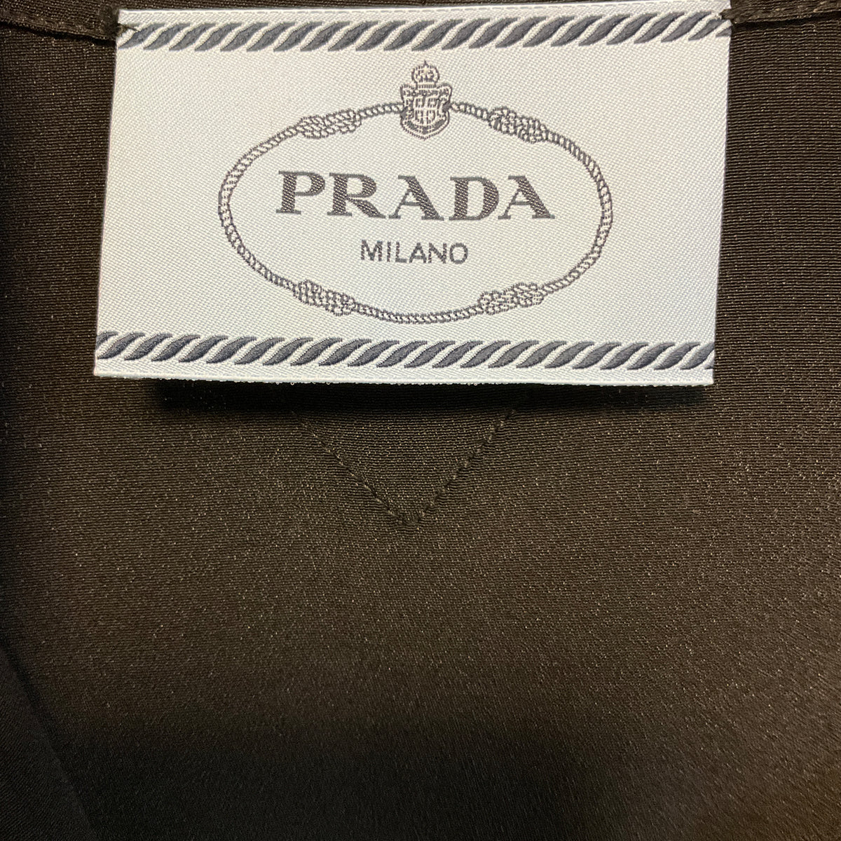 Prada Black Long Sleeved Silk Cady and Wool Knit Mini Dress