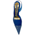 Load image into Gallery viewer, Alexandre Vauthier Cobalt Blue PVC Raquel Slingback Pumps with Crystal Embellishments
