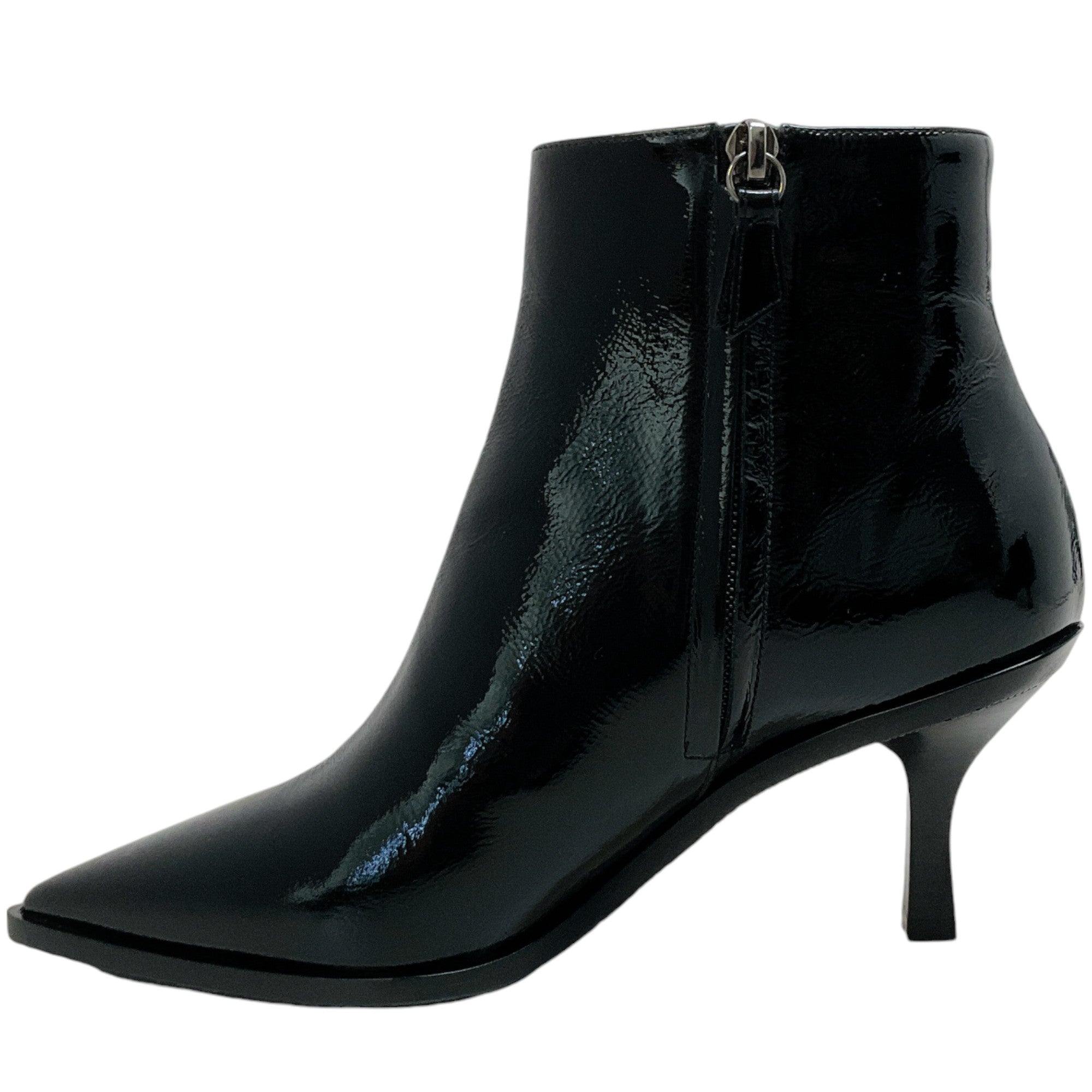 Casadei Black Patent Thunderdome Booties