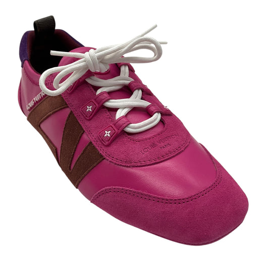 Louis Vuitton Fuchsia Pink Suede Calfskin LV Sneakerina Sneakers