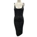 Load image into Gallery viewer, Versace Black / Silver Metallic 2023 Lurex Knit Cardigan and Dress Set
