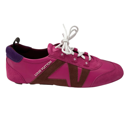 Louis Vuitton Fuchsia Pink Suede Calfskin LV Sneakerina Sneakers