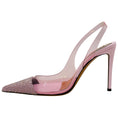Load image into Gallery viewer, Alexandre Vauthier Azalea Pink PVC Raquel Slingback Pumps with Crystal Embellishments
