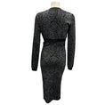 Load image into Gallery viewer, Versace Black / Silver Metallic 2023 Lurex Knit Cardigan and Dress Set
