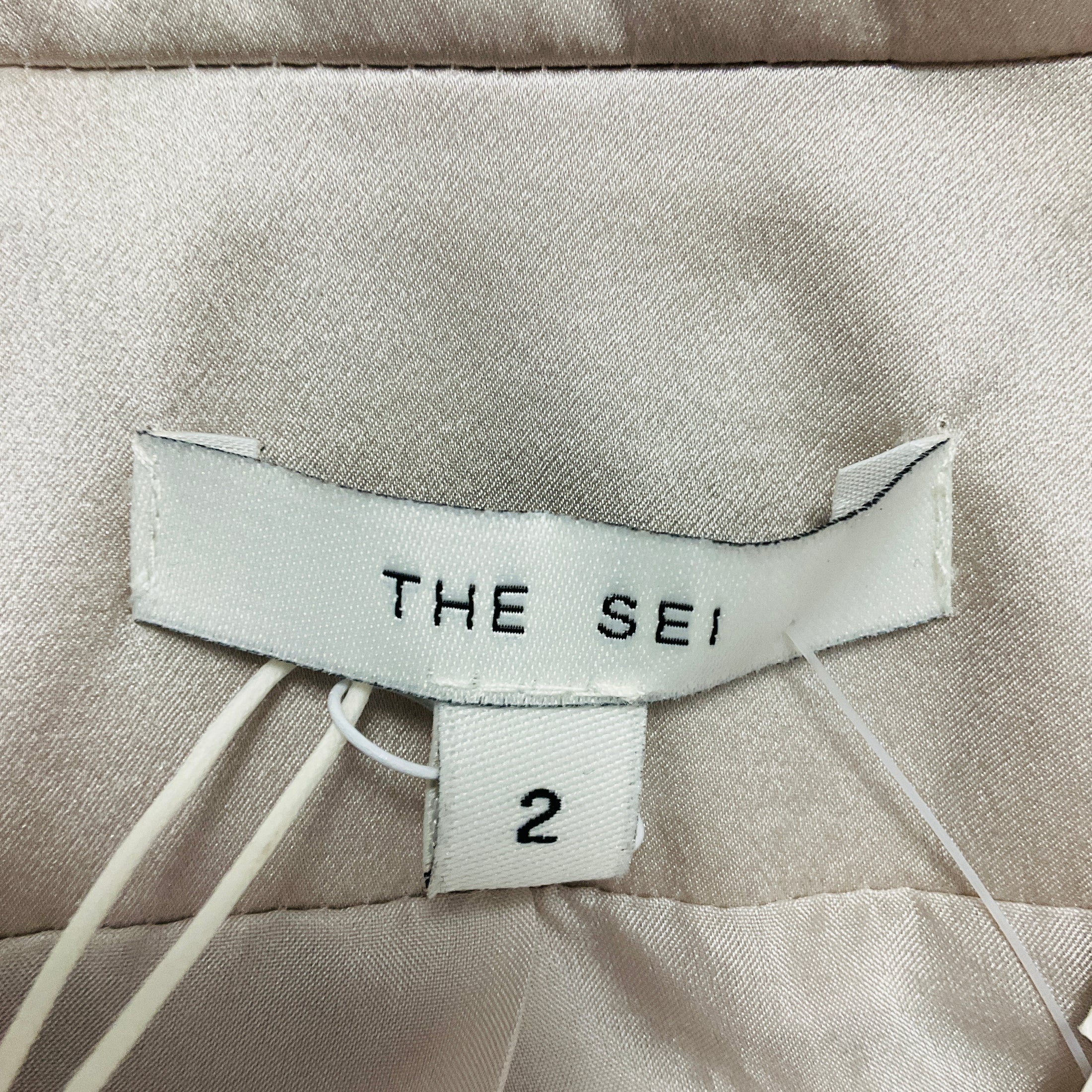 The Sei Grey Oversized Silk Blazer