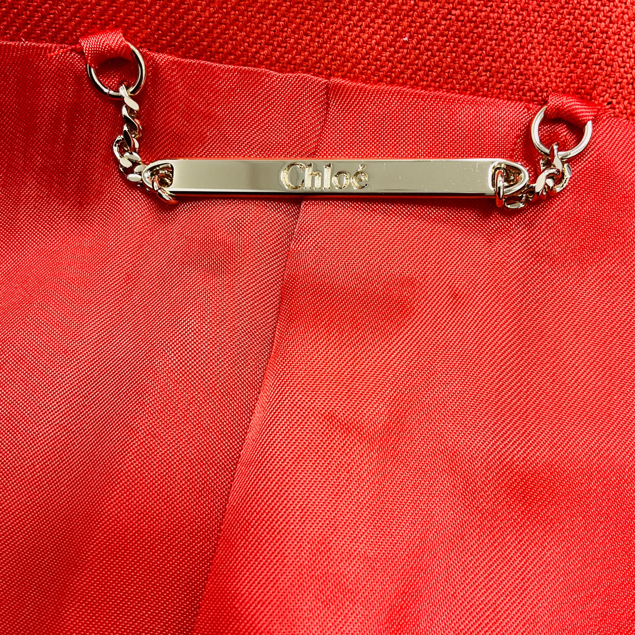 Chloe Orange Two Button Cotton Jacket