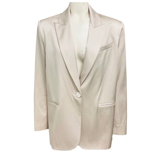 The Sei Grey Oversized Silk Blazer