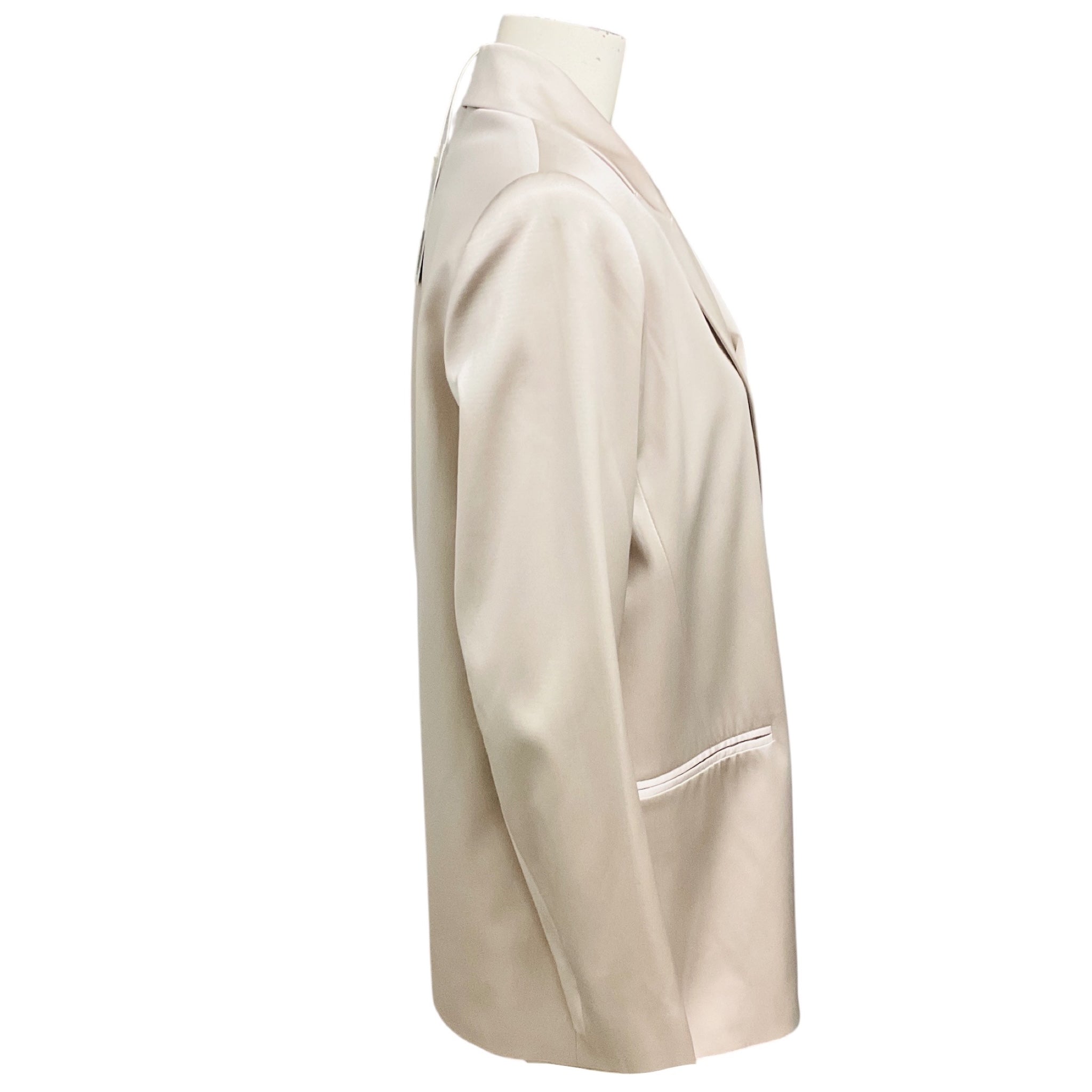 The Sei Grey Oversized Silk Blazer