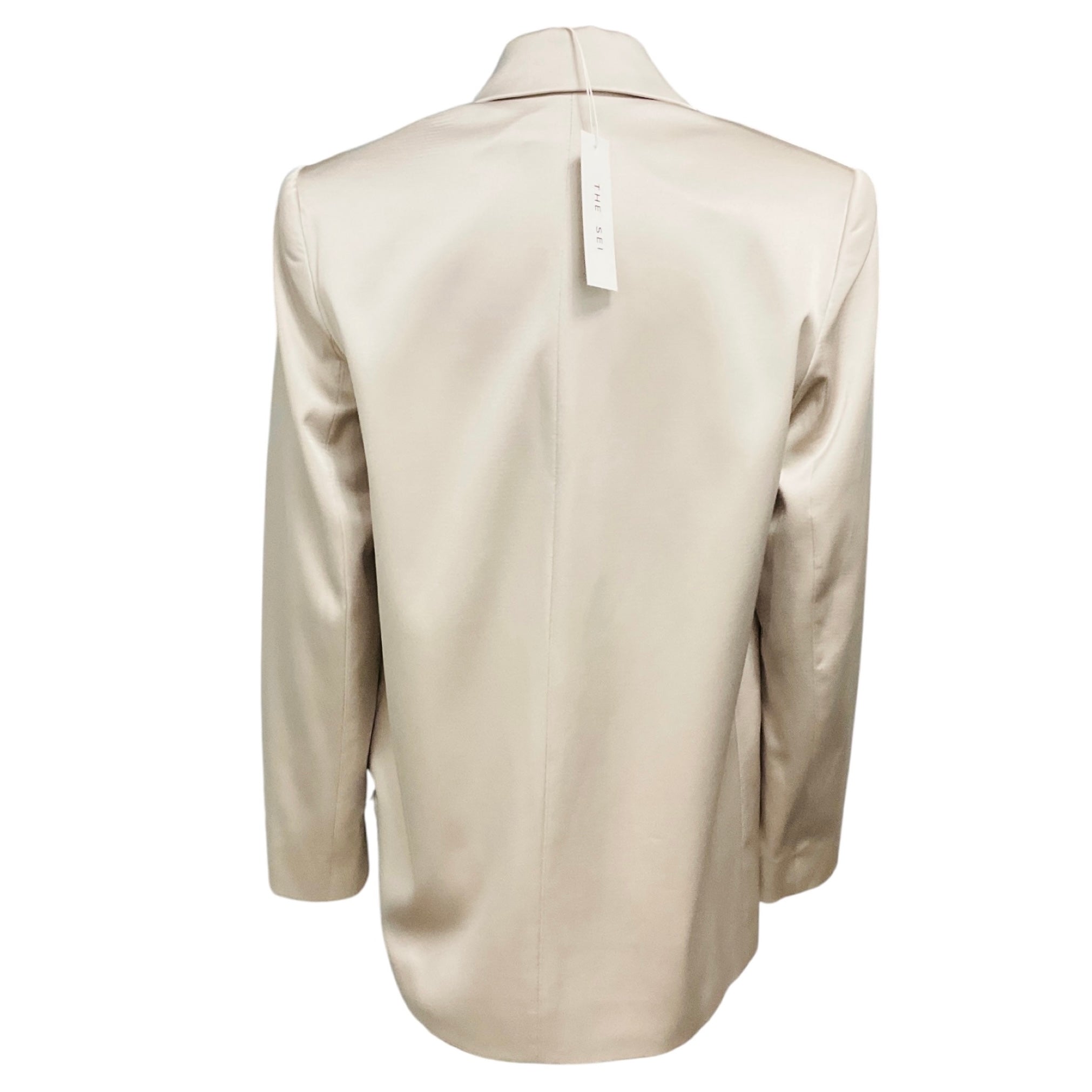The Sei Grey Oversized Silk Blazer