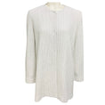 Load image into Gallery viewer, Amina Rubinacci White / Silver Metallic Ribbed Knit Jacket

