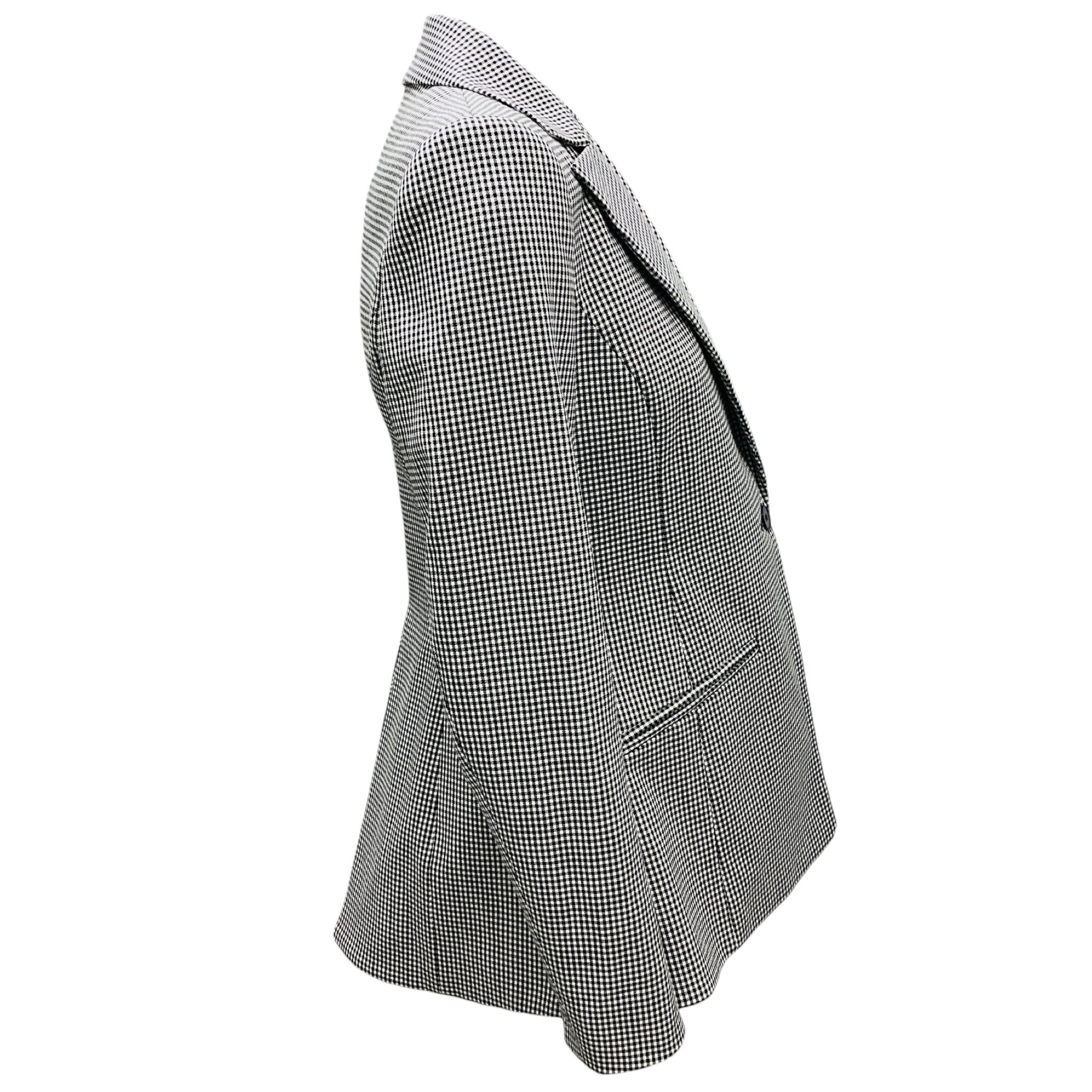 Altuzarra Black / White Acacia Gingham Blazer Jacket