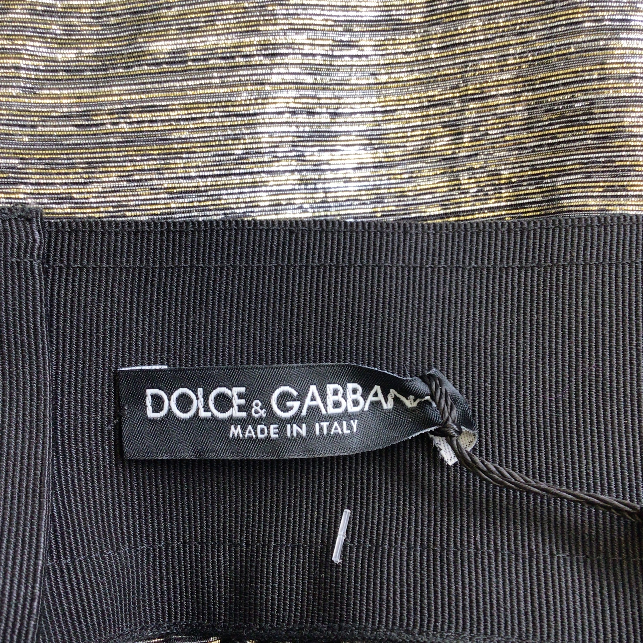 Dolce & Gabbana Silver / Gold Metallic Lurex Skirt