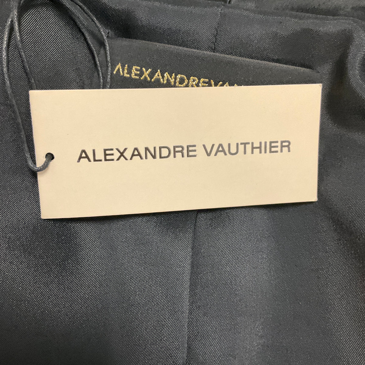Alexandre Vauthier Black Satin Trimmed Tuxedo Style Wool Mini Cocktail Dress