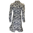 Load image into Gallery viewer, Christian Dior White / Navy Blue Animal Print Zip-Front Coat
