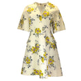 Load image into Gallery viewer, Lela Rose Yellow / Pink Multi Floral Printed Short Sleeved V-Neck Cotton Dress
