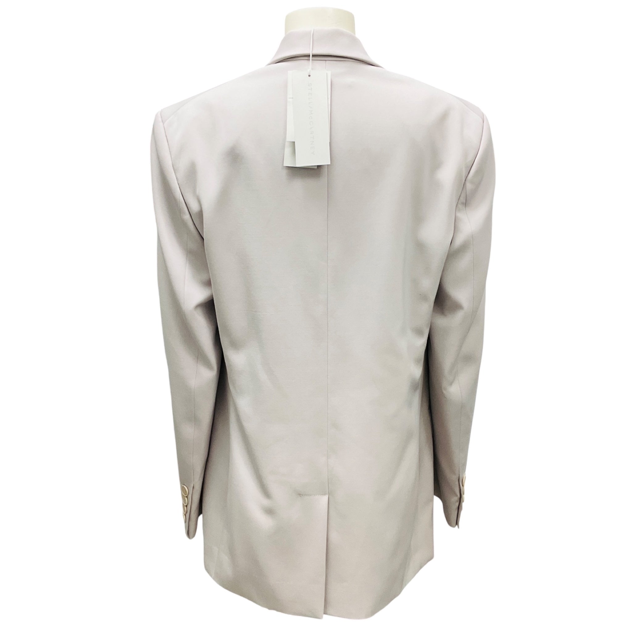Stella McCartney Light Grey Aya Wool Twill Tailored Jacket