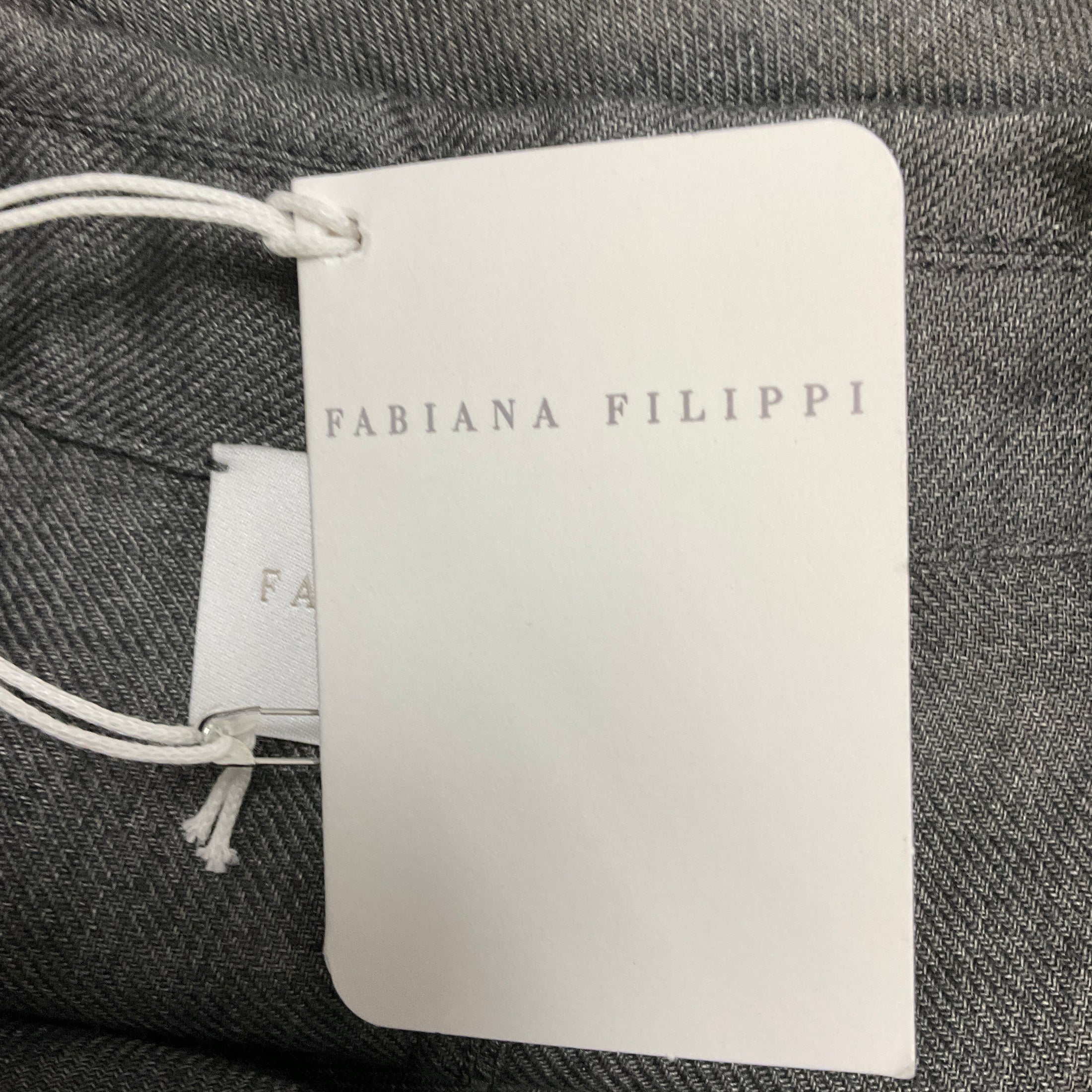 Fabiana Filippi Dark Grey Button Front Linen Jacket