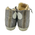 Load image into Gallery viewer, Golden Goose Deluxe Brand Silver Glitter Suede and Shearling Lined Francy High Top Sneakers
