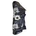 Load image into Gallery viewer, Lamberto Losani Black / White Floral Patterned Cotton Knit Sweater
