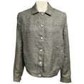 Load image into Gallery viewer, Fabiana Filippi Dark Grey Button Front Linen Jacket
