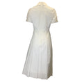 Load image into Gallery viewer, Duncan White Pleated Short Sleeved Button-down Cotton Shirt Dress
